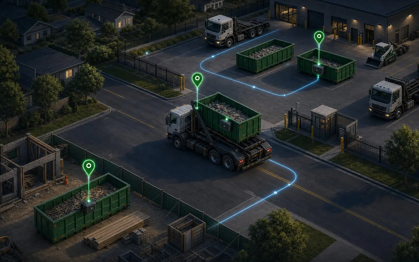 TossTrack location concept across an operating yard